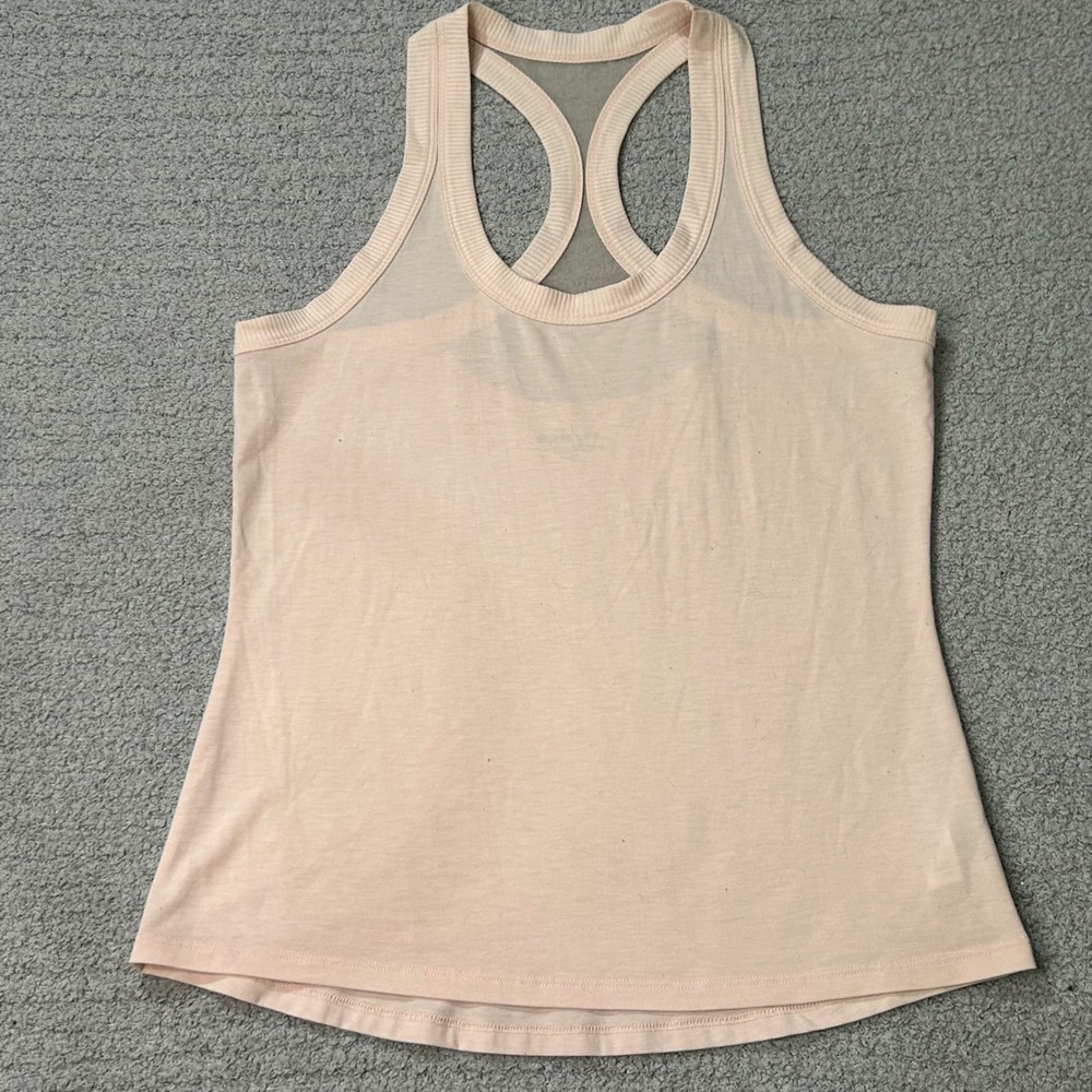 Athleta Tank Top Racerback Mesh S Peach Yoga Gym Activewear